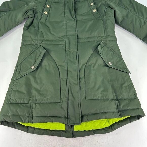 Sam Edelman Jinny Down Parka Jacket Size M Faux Fur Hooded Coat Olive Green - Picture 7 of 12